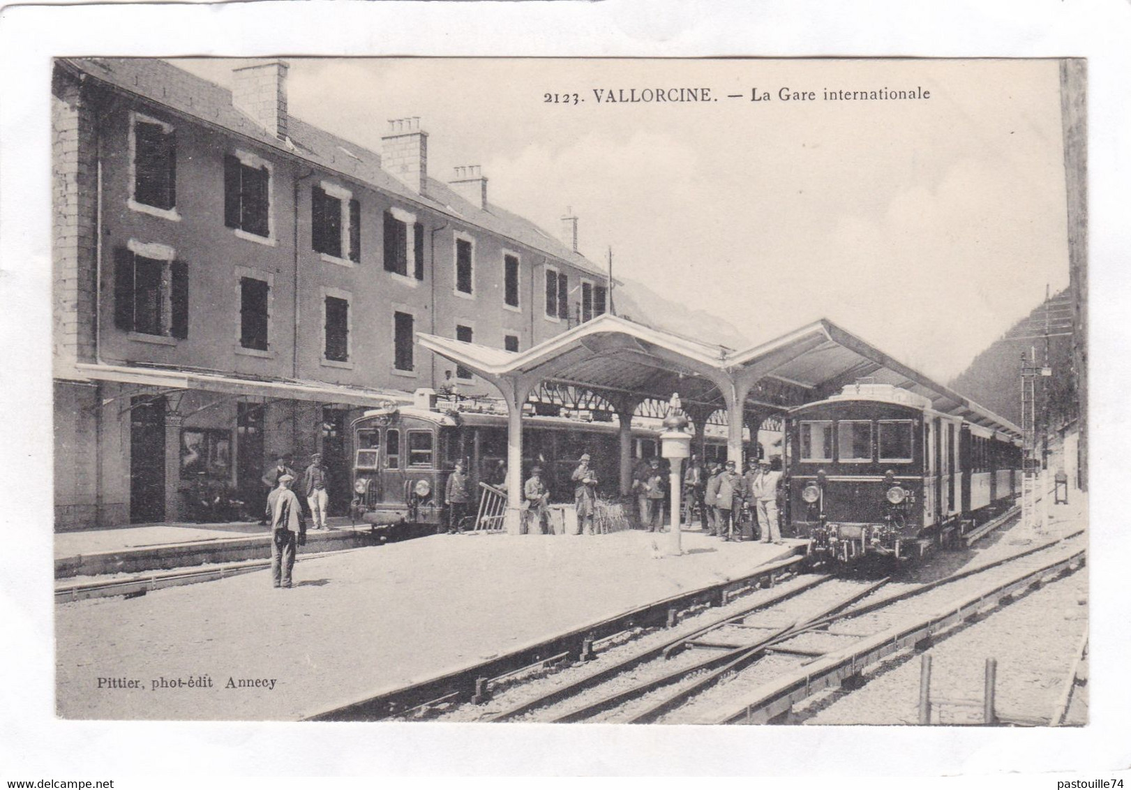 CPA :  14 X 9  -   VALLORCINE  -  La  Gare  Internationale - Autres & Non Classés