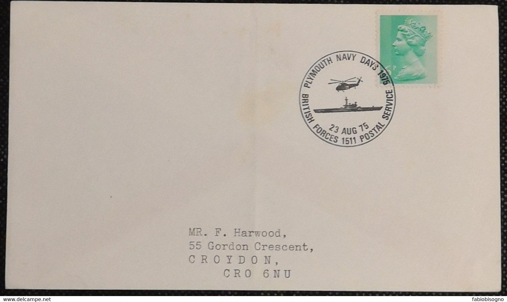 23.8.1975 British Forces 1511 Postal Service Plymouth Navy Days - Hélicoptères