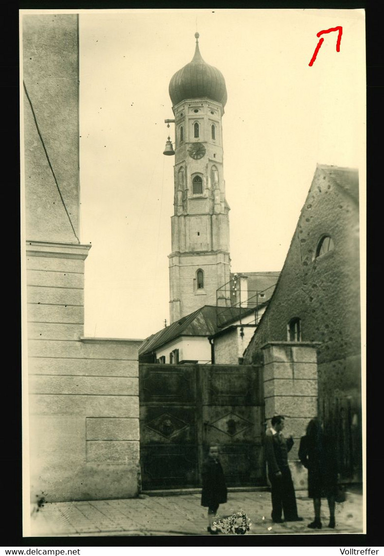 Orig. XL Foto 50er Jahre, Ortspartie Vilsbiburg Hinter Der Pfarrkirche - Vilsbiburg