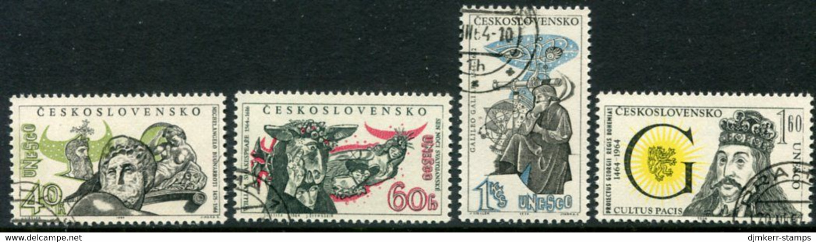 CZECHOSLOVAKIA 1964 Historical Personalities Used. Michel 1459-62 - Used Stamps