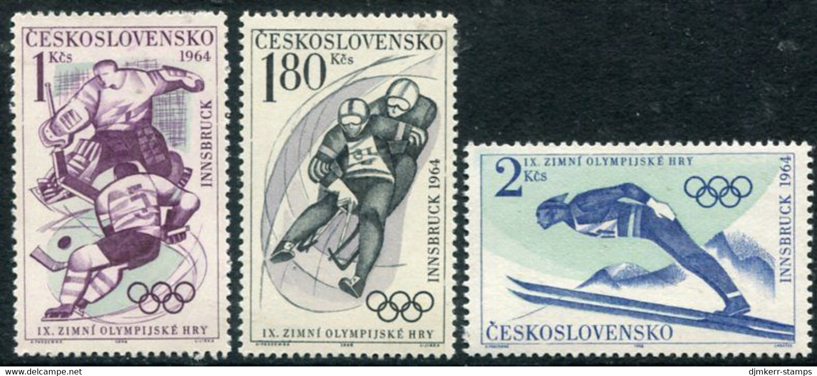 CZECHOSLOVAKIA 1964 Winter Olympic Games, Innsbruck MNH / **. Michel 1447-49 - Unused Stamps