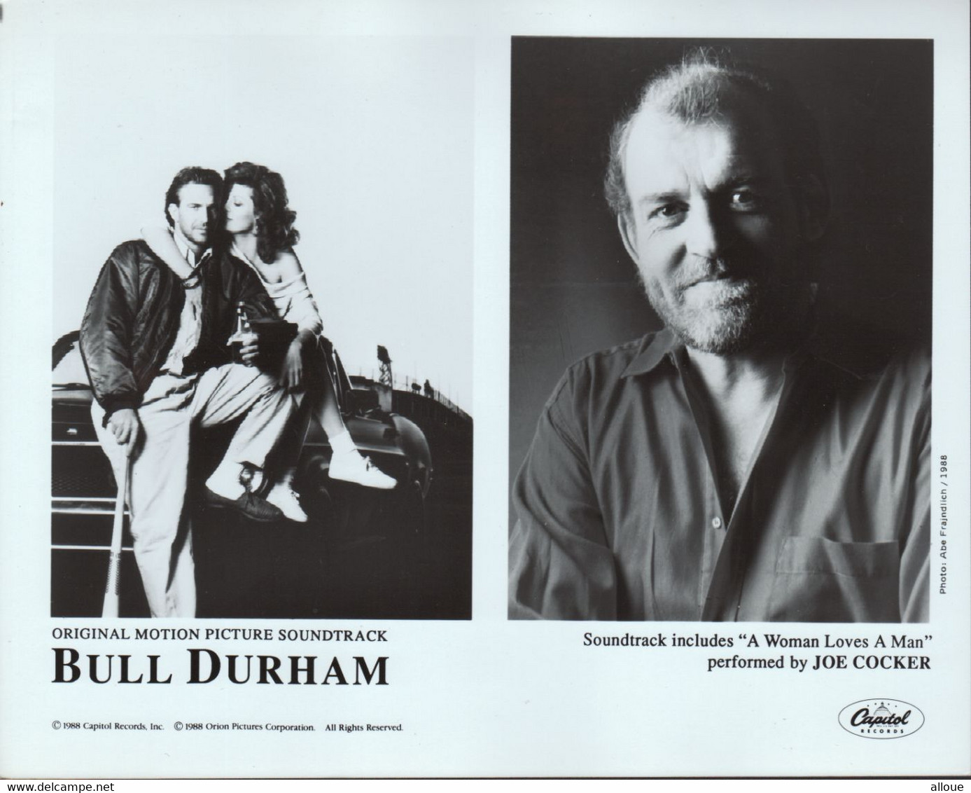 JOE COCKER - ORIGINAL MOTION PICTURE SOUNDTRACK BULL DURHAM - Fotos