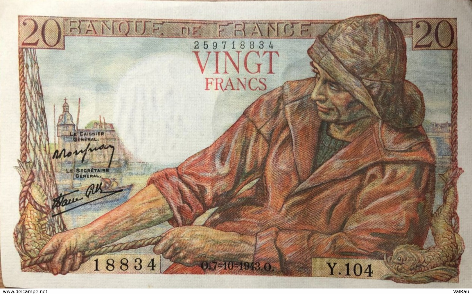 20 Francs Pêcheur, 1943, NEUF - 20 F 1942-1950 ''Pêcheur''
