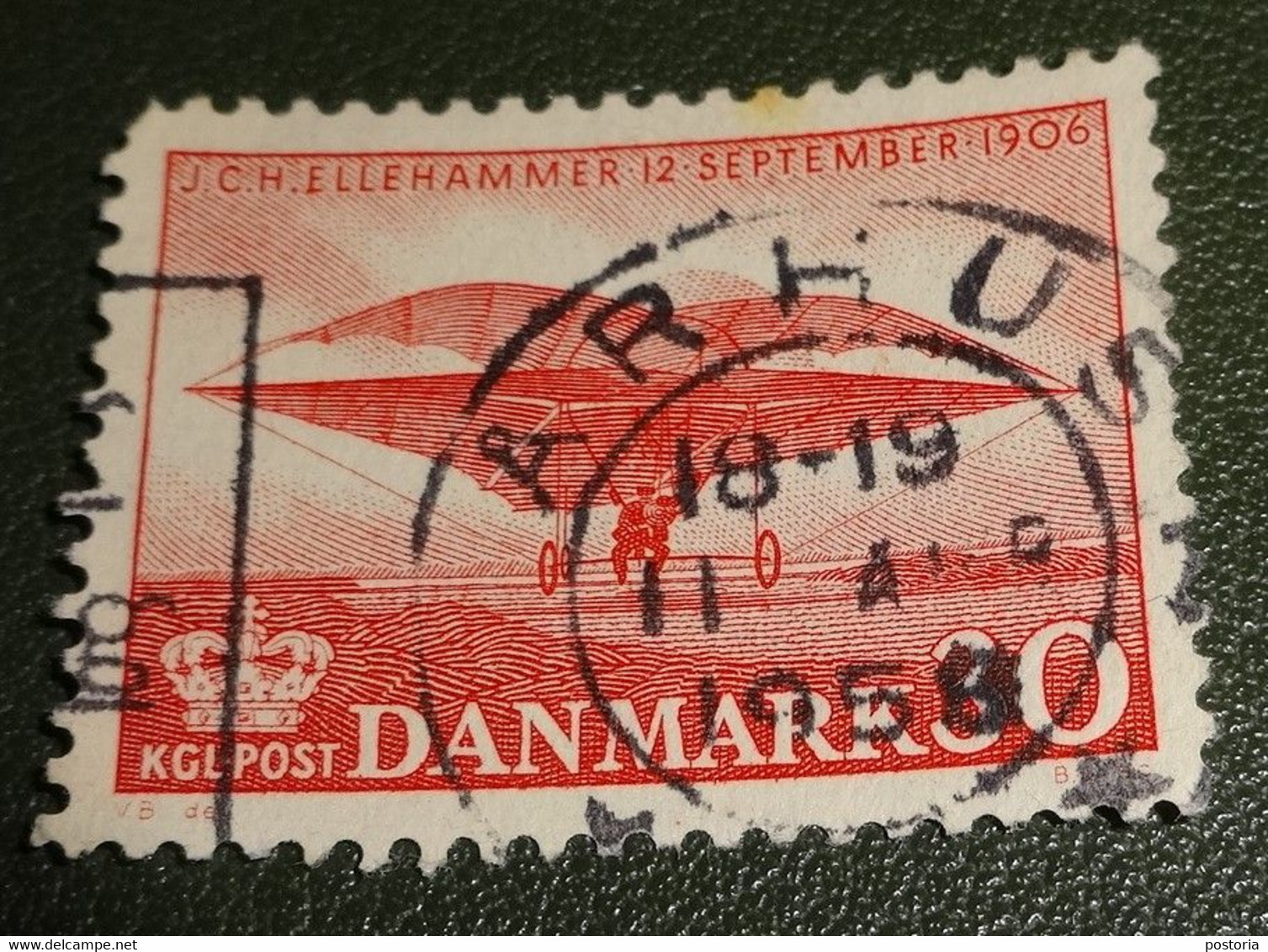 Denemarken - Michel - 363 - 1956 - Gebruikt - Cancelled - Vliegtuigen - Jacob Ellehammer - Ellehammer2 - Used Stamps