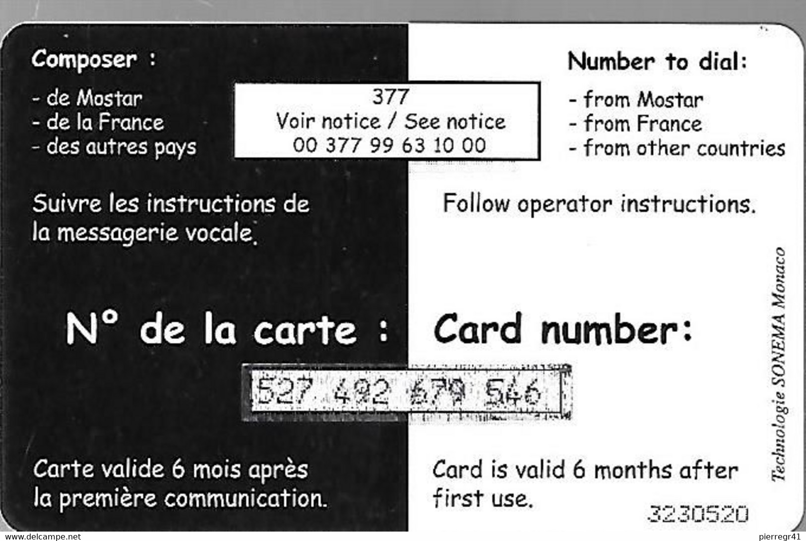 CARTE-PREPAYEE-MILITAIRE- ECOPHONING-DIVISION SALAMANDE- BEIGE FONCE-10000Ex-TBE -  Kaarten Voor Militair Gebruik