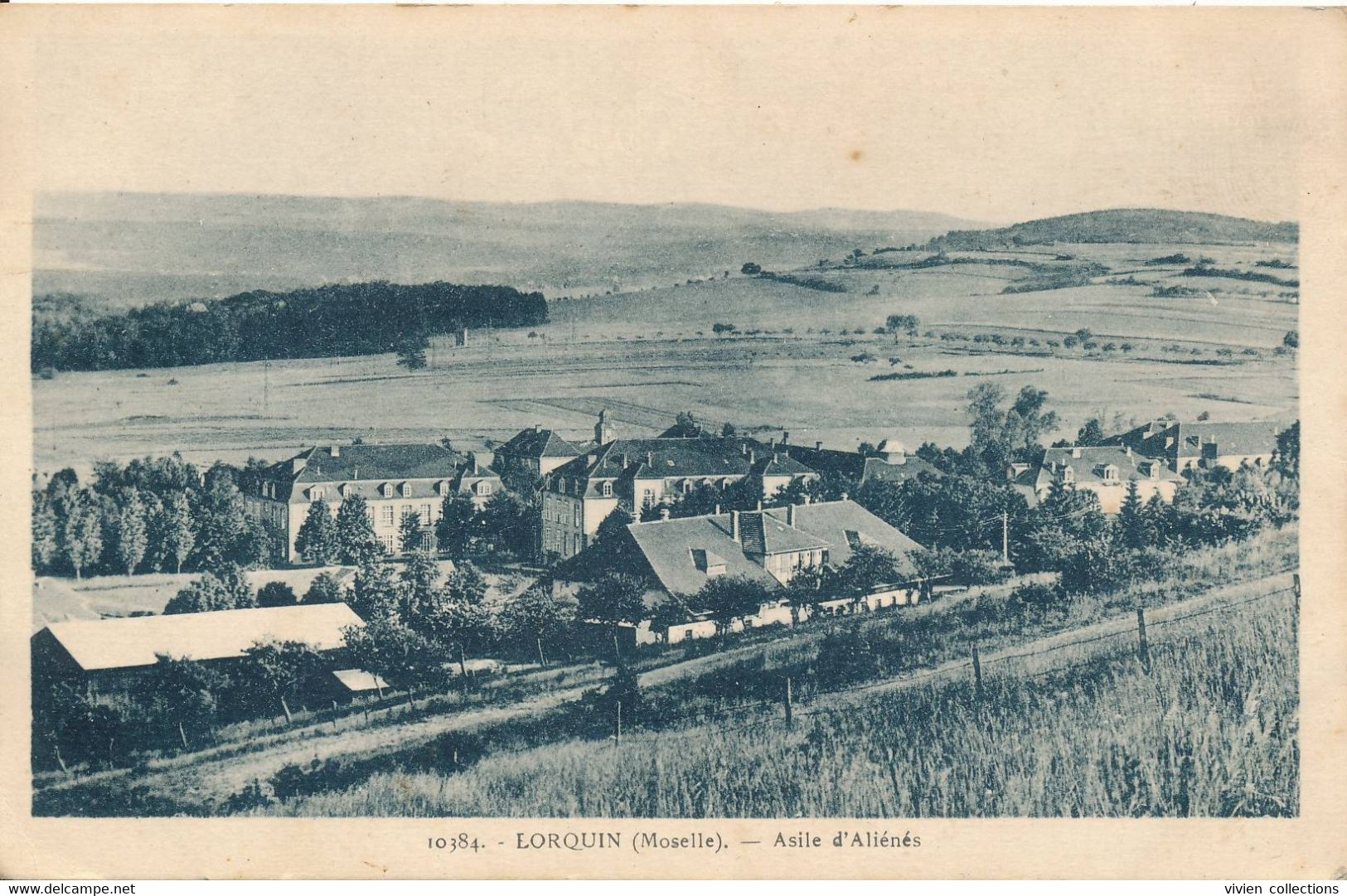 Lorquin (57 Moselle) Asile D'aliénés - édit. Robert Morin N° 10384 Circulée 1939 - Lorquin