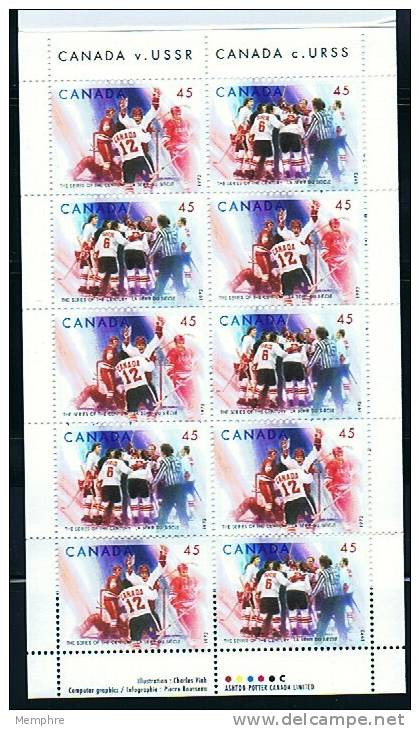 1997  25th Annivers. Hockey «Series Of The Century» Complete Booklet Sc 1659-60  MNH  BK 201 - Cuadernillos Completos