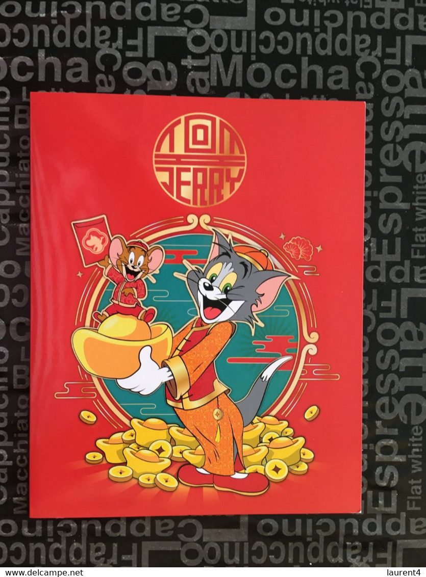 3-12-2021 - Australia - Tom & Jerry Chinese New Year - Presentation Folder With 1 Cover - (with Tom & Jerry Stamp) - Presentation Packs