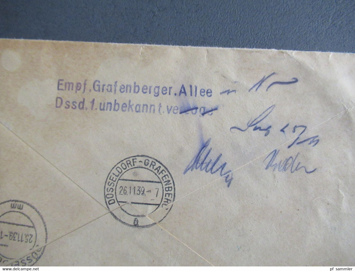 Böhmen Und Mähren 1939 MiF Einschreiben Brno 1 - Düsseldorf Mit Stempel L2 Empf. Grafenberger Allee Dssd. 1 Unbekannt - Storia Postale