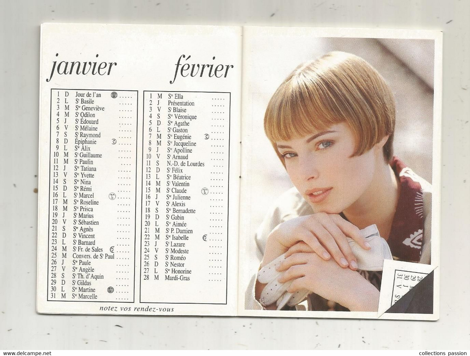 Calendrier, Agenda, 1995 , Haute Coiffure, Salon CHRISTIAN ,SEDAN , 18 Pages, 3 Scans, Frais Fr 1.65 E - Petit Format : 1991-00