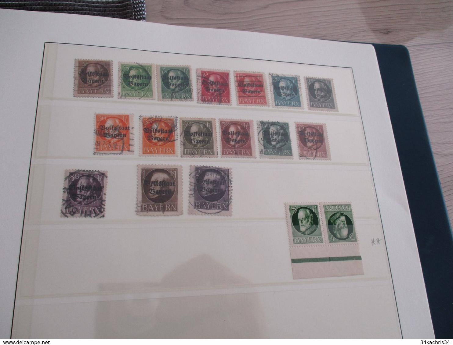 Allemagne Deutsche Post Bayer collection spécialisée forte côte tout état Liner notes au crayon non vérifiées