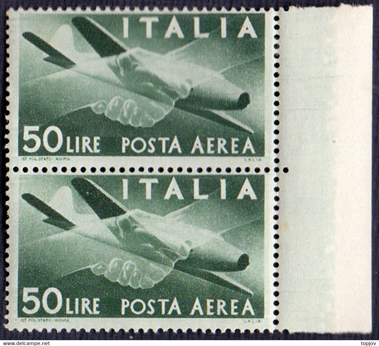 ITALIA - AIRMAIL - HANDLING - **MNH - 1946 - Golondrinas