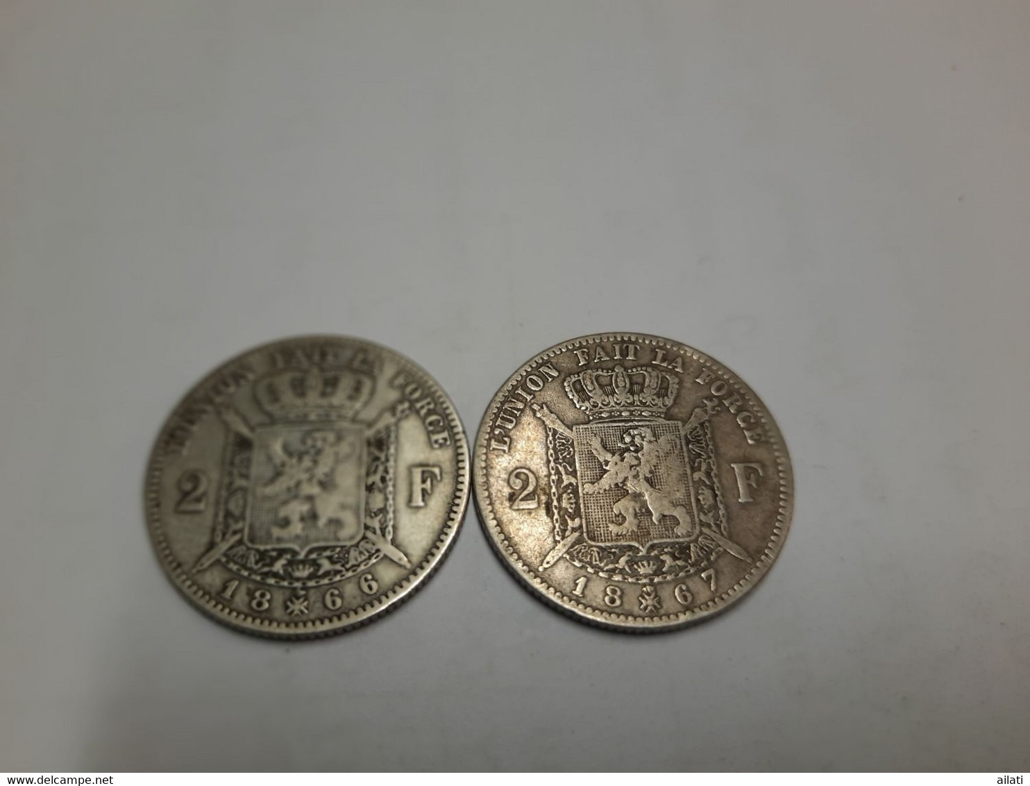 Deux Pièces De Léopold II 2 Francs - 2 Francs