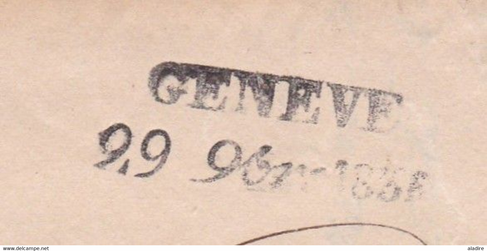1835 - Marque Postale GENEVE Sur Lettre Pliée Avec Correspondance En Français Vers Chambery, Royaume De Savoie - ...-1845 Prefilatelia