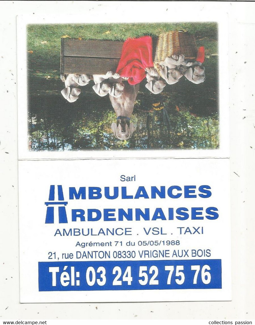 Calendrier, 2007, Ambulances ARDENNAISES, 08, VRIGNE AUX BOIS, 4 Pages  3 Scans, Chiens - Small : 2001-...