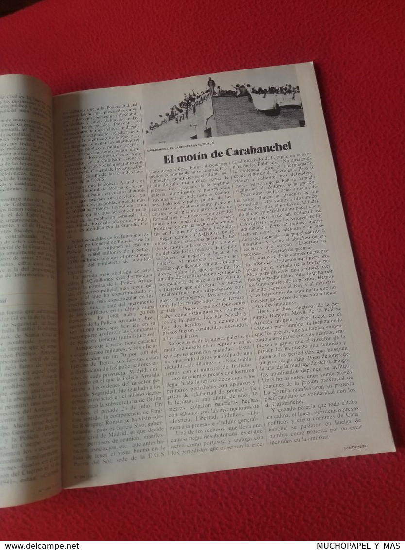 SPAIN ESPAGNE ANTIGUA REVISTA MAGAZINE CAMBIO 16 Nº 244 AGO. 1976 CARRILLO LA PASIONARIA PCE PERTUR ETA MOSCÚ..ETC VER..