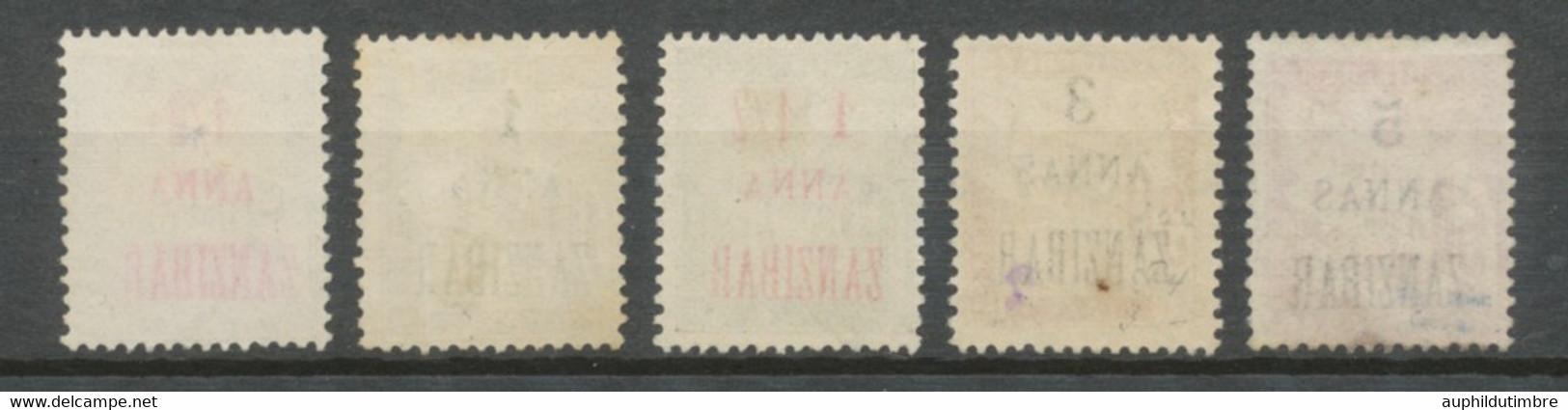 1897 Colonie Fse ZANZIBAR Taxe N°1 à 5 Oblitérés TB. Cote 110 € H3082 - Used Stamps