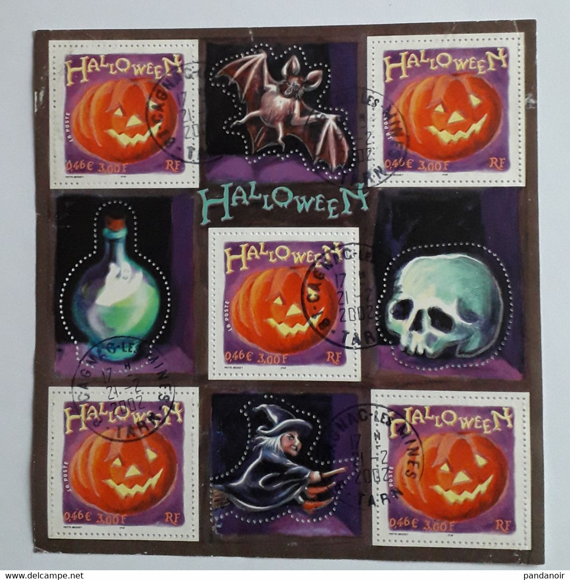 Timbre FRANCE Oblitéré 2001 Bloc Feuillet BF40 - HALLOWEEN - Sans Gomme, Ayant Voyagé - Used