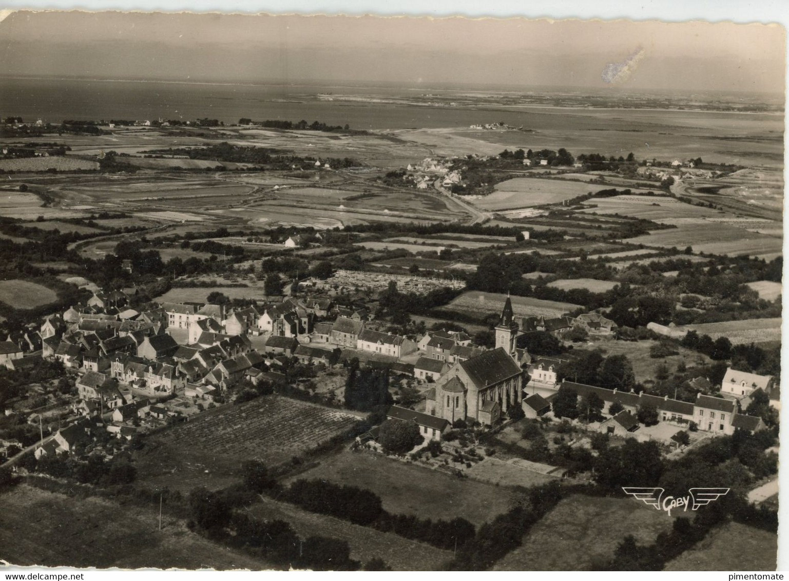 MESQUER LES VILLAGES DE KERCABELLEC ET DE KERDANDEC VUE AERIENNE 1961 - Mesquer Quimiac