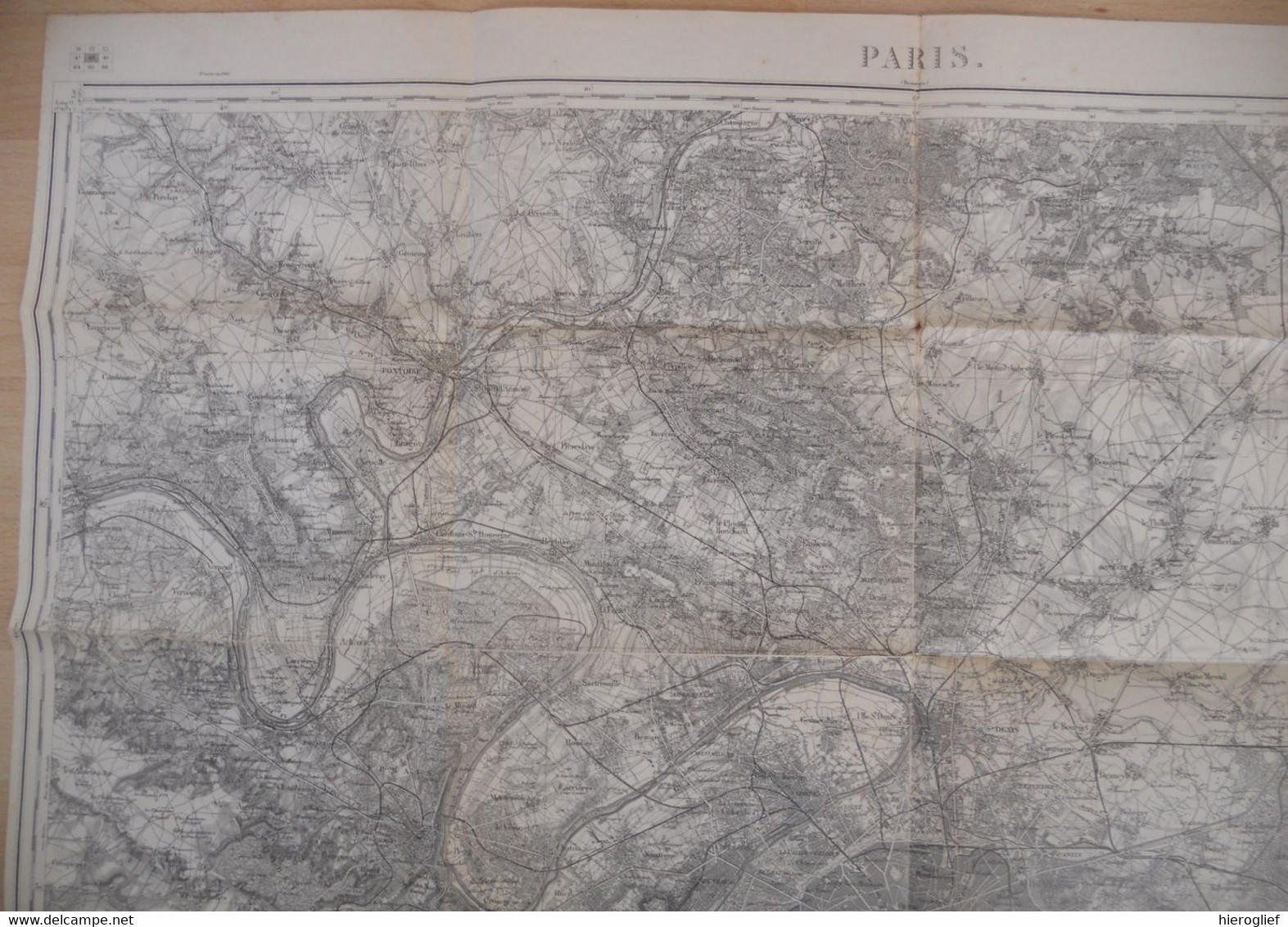 Carte De PARIS (48) Levée Par L'officive Du Corps D'état Major Et Publiée Par Le Dépôt Dl Guerre En 1832 Révisée 1901 - Mapas Topográficas