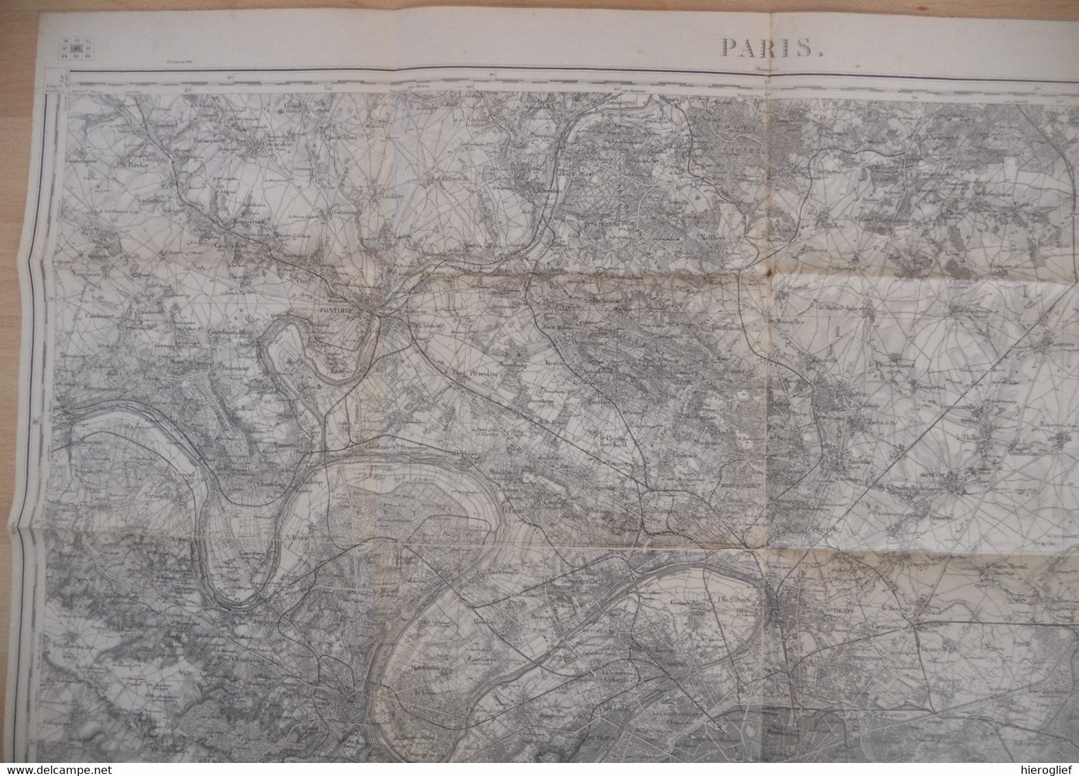 Carte De PARIS (48) Levée Par L'officive Du Corps D'état Major Et Publiée Par Le Dépôt Dl Guerre En 1832 Révisée 1901 - Cartes Topographiques