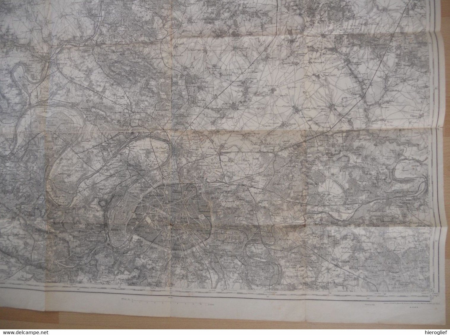 Carte De PARIS (48) Levée Par L'officive Du Corps D'état Major Et Publiée Par Le Dépôt Dl Guerre En 1832 Révisée 1901 - Mapas Topográficas