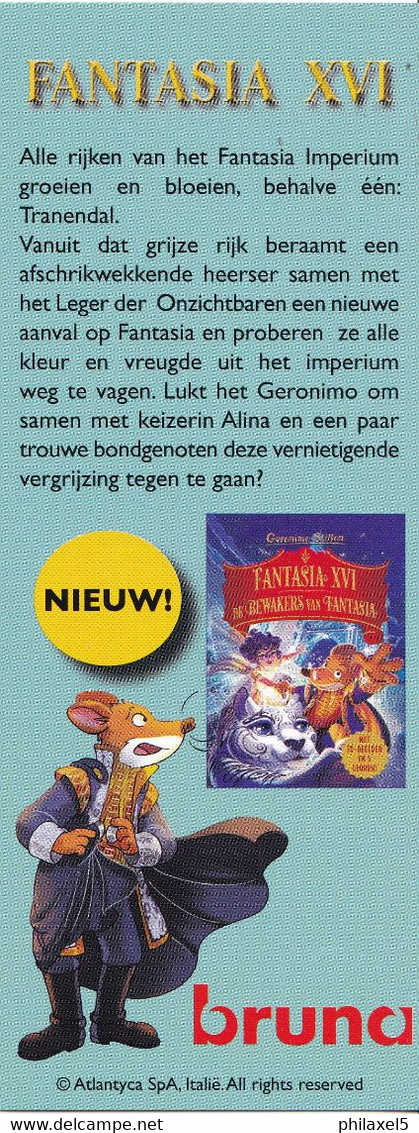 Nederland - Boekenlegger/bladwijzer - Geronimo Stilton - Fantasia XVI - Nieuw Exemplaar - Marcapáginas