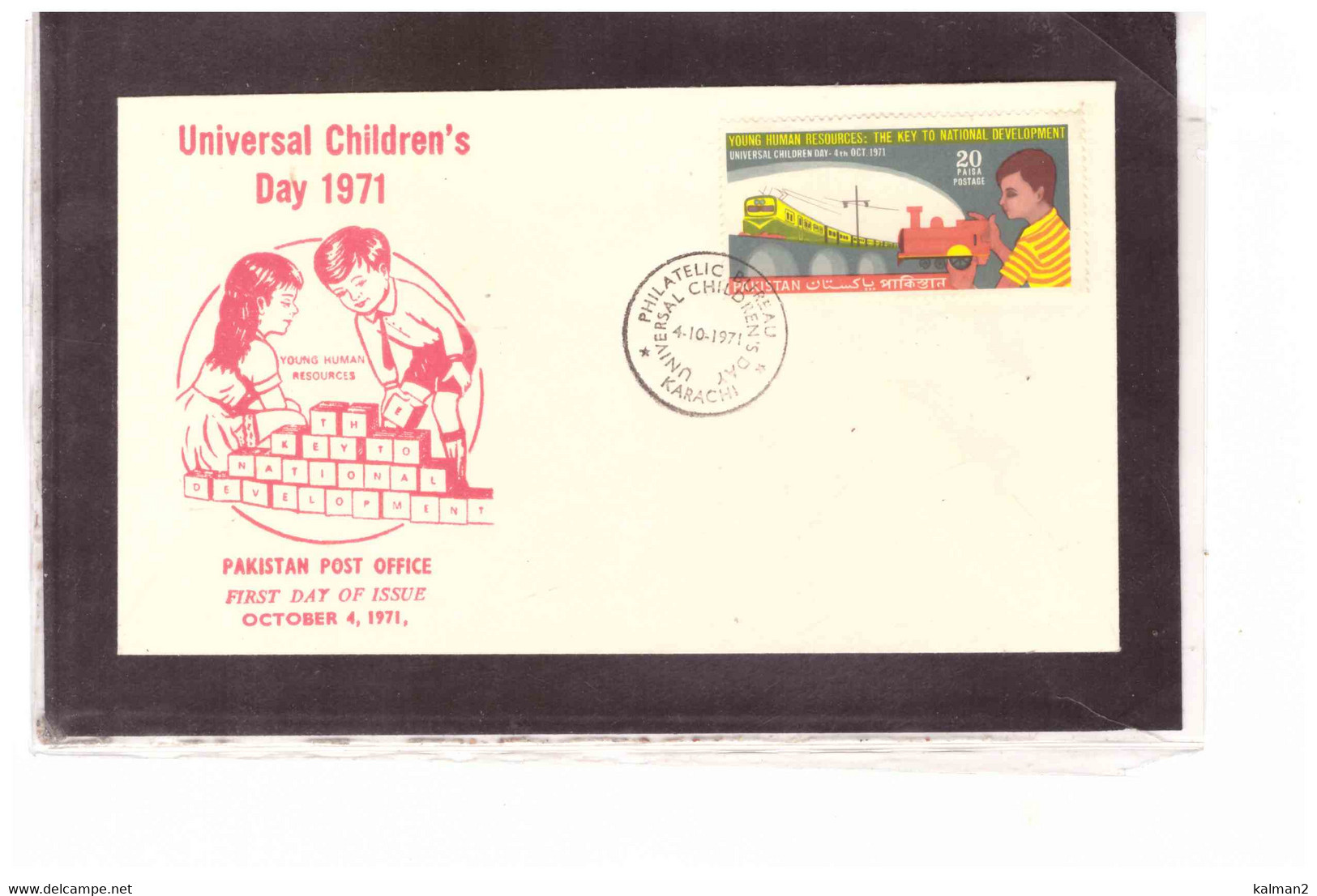 TEM15570   -   PAKISTAN,  KARACHI  4.10.1971    /    FDC  MIC HEL NR. 311 - Eisenbahnen