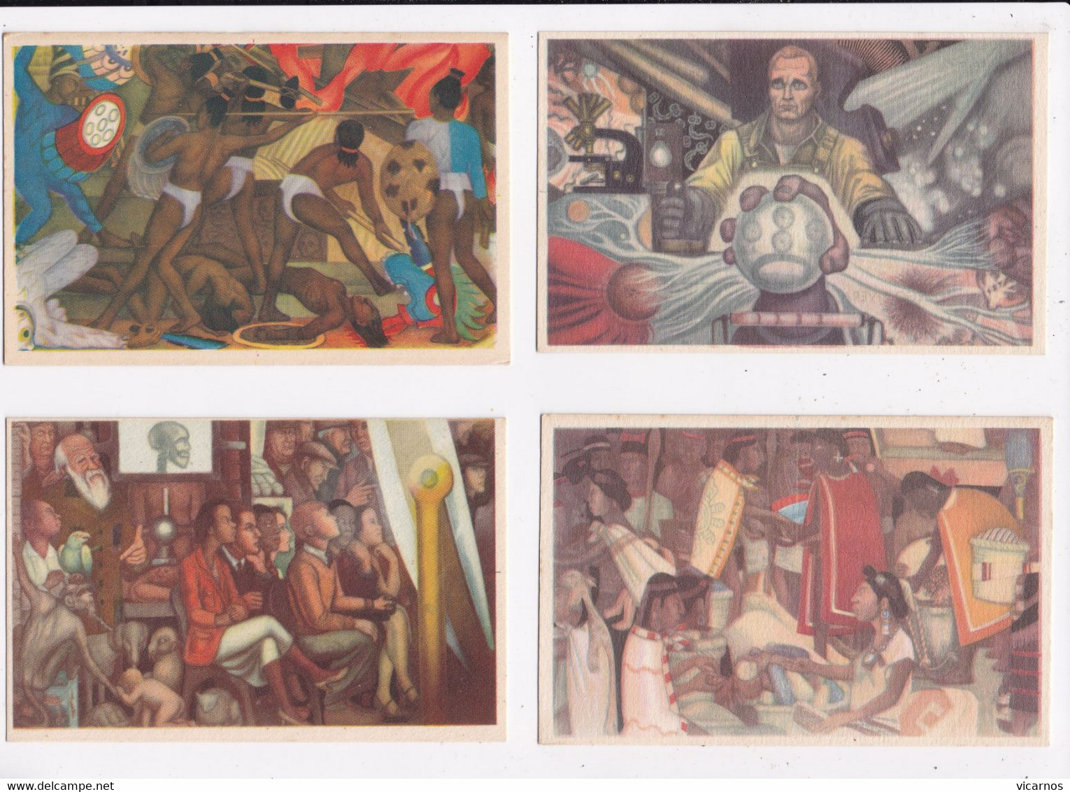 CP ILLUSTRATION MEXIQUE Fresco Diego Rivera Palacio National De Mexico Lot De 15 Cartes - 5 - 99 Cartes