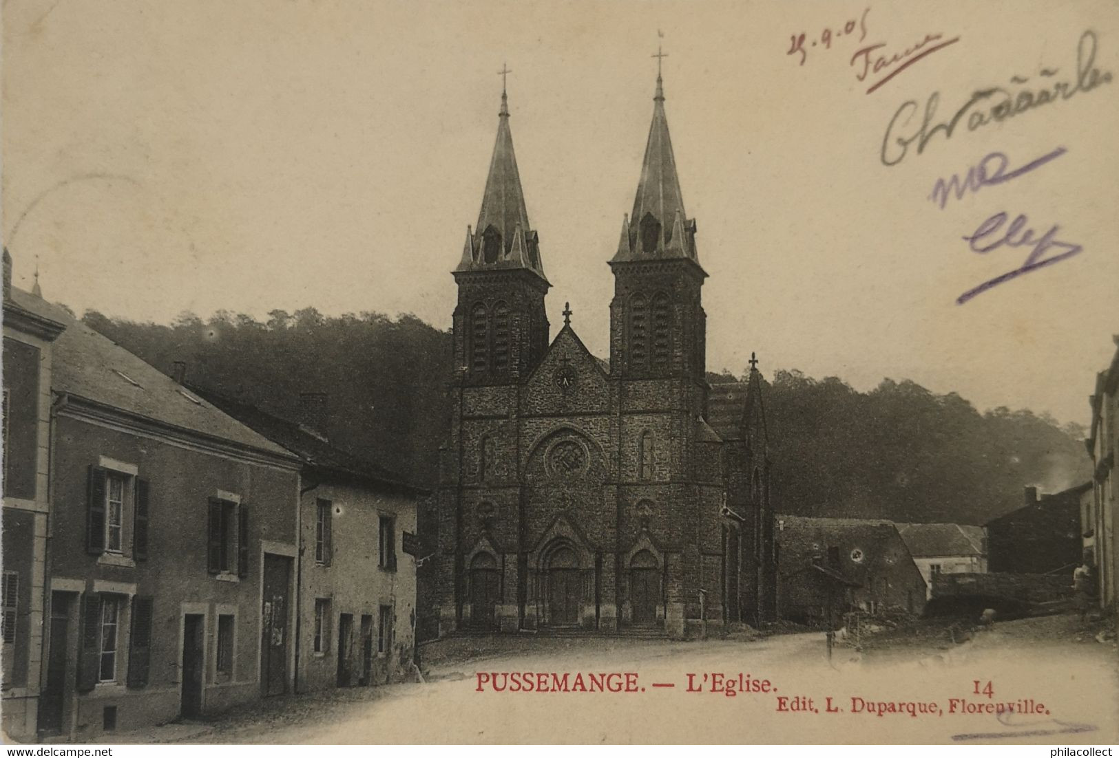 Pussemange // L'Eglise 1905 - Autres & Non Classés