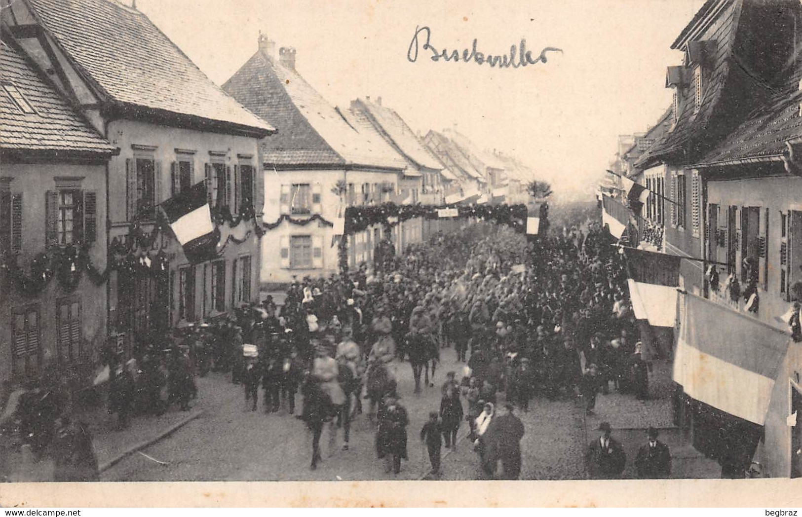 BISCHWILLER   ENTREE DES TROUPES FRANCAISES   WW1 - Bischwiller