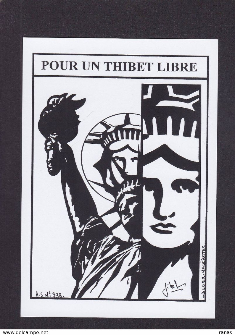 CPM Thibet Tibet Tirage Signé 300 Ex Numérotés Signés Par JIHEL Statue De La Liberté - Tibet