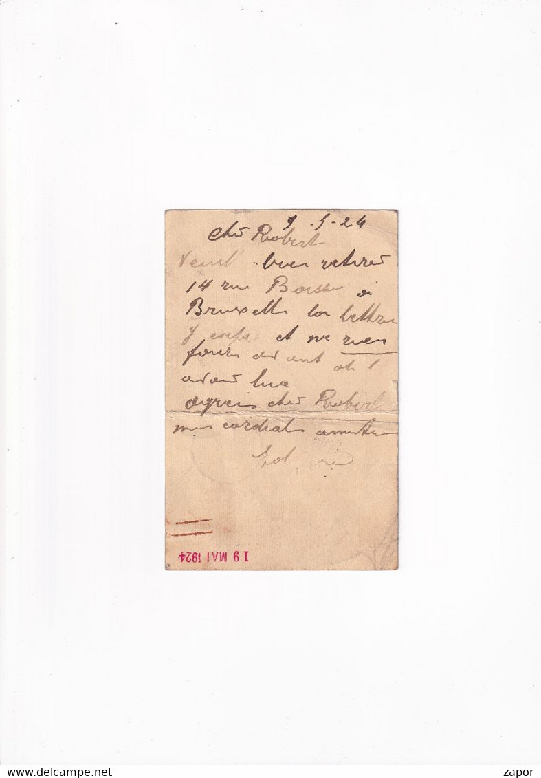 Briefkaart / Lettre - Neder-Over-Heembeek / Humbeek Retour Courcelles - 1924 - Grenzübergangsstellen