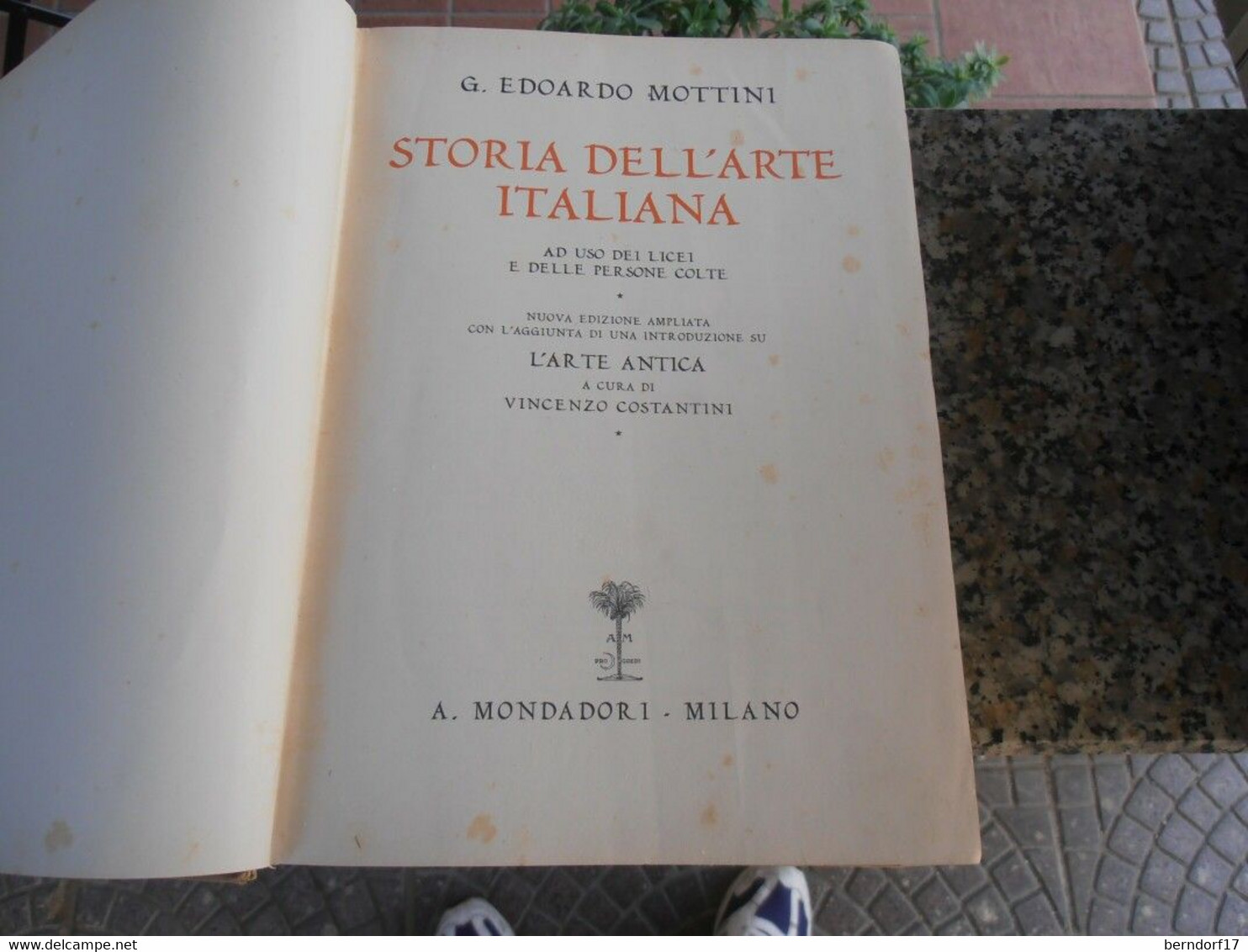 STORIA DELL'ARTE ITALIANA - G. EDOARDO MOTTINI - 1939 - Arte, Architettura