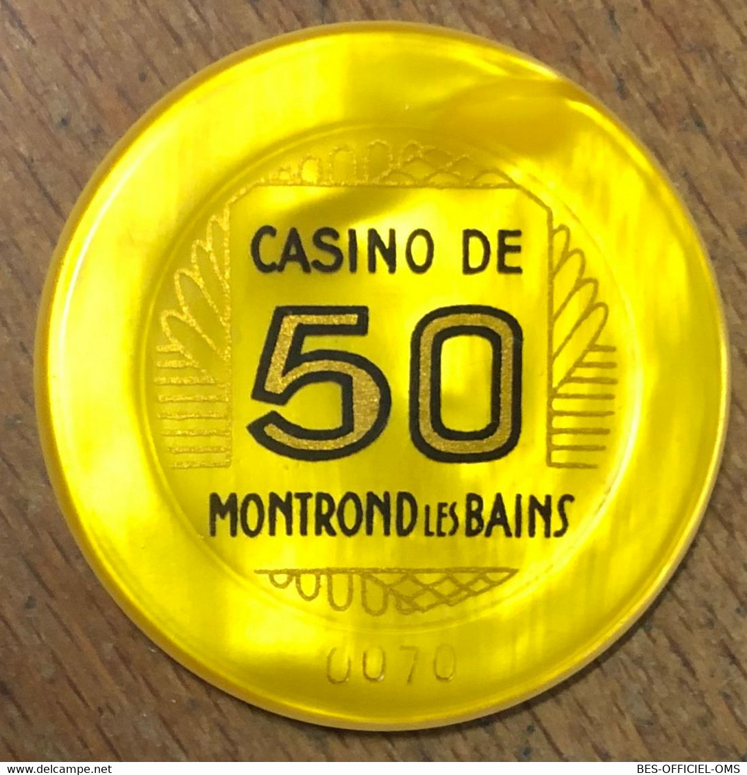 42 CASINO DE MONTROND-LES-BAINS JETON DE 50 FRANCS N° 0070 CHIP COINS TOKENS GAMING - Casino