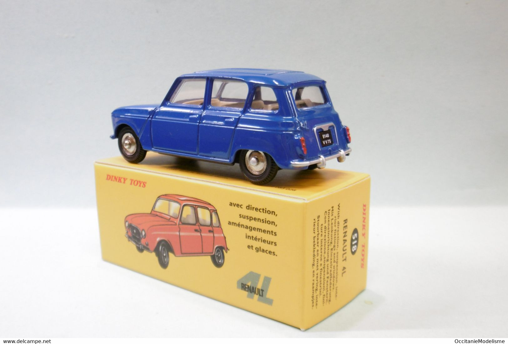 Dinky Toys / Atlas - RENAULT 4L Bleu Réf. 518 Neuf NBO 1/43 - Dinky