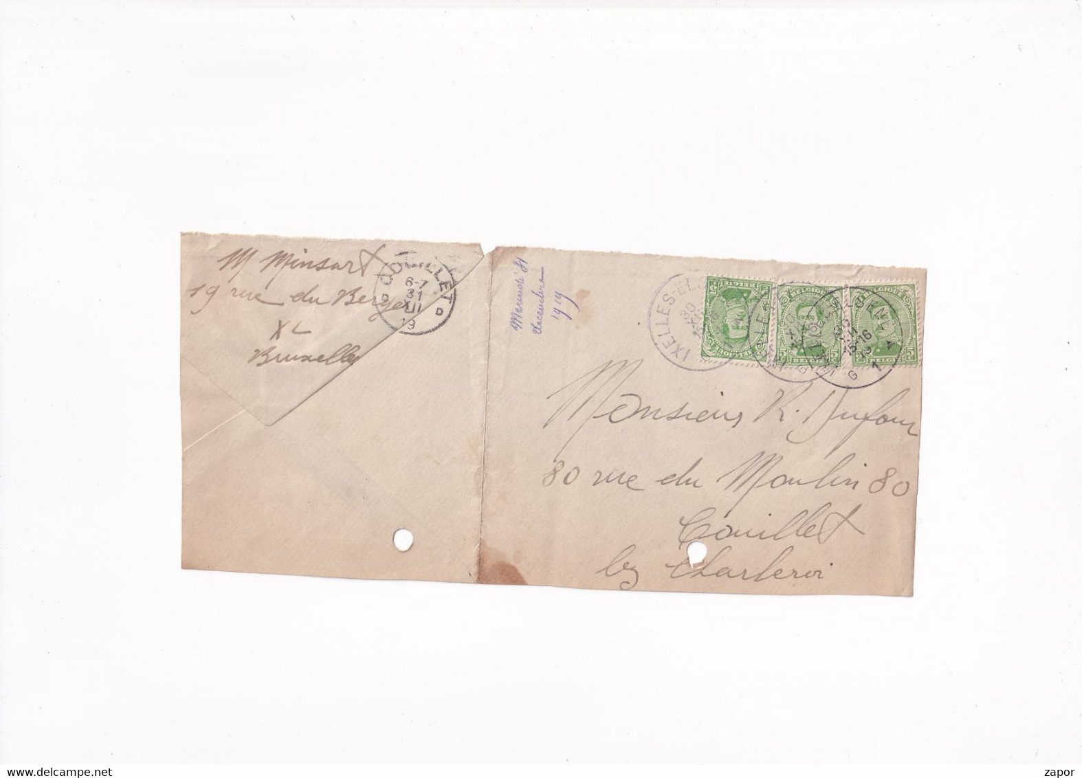 Brief / Lettre - Brussel Naar Couillet - - Enveloppes-lettres