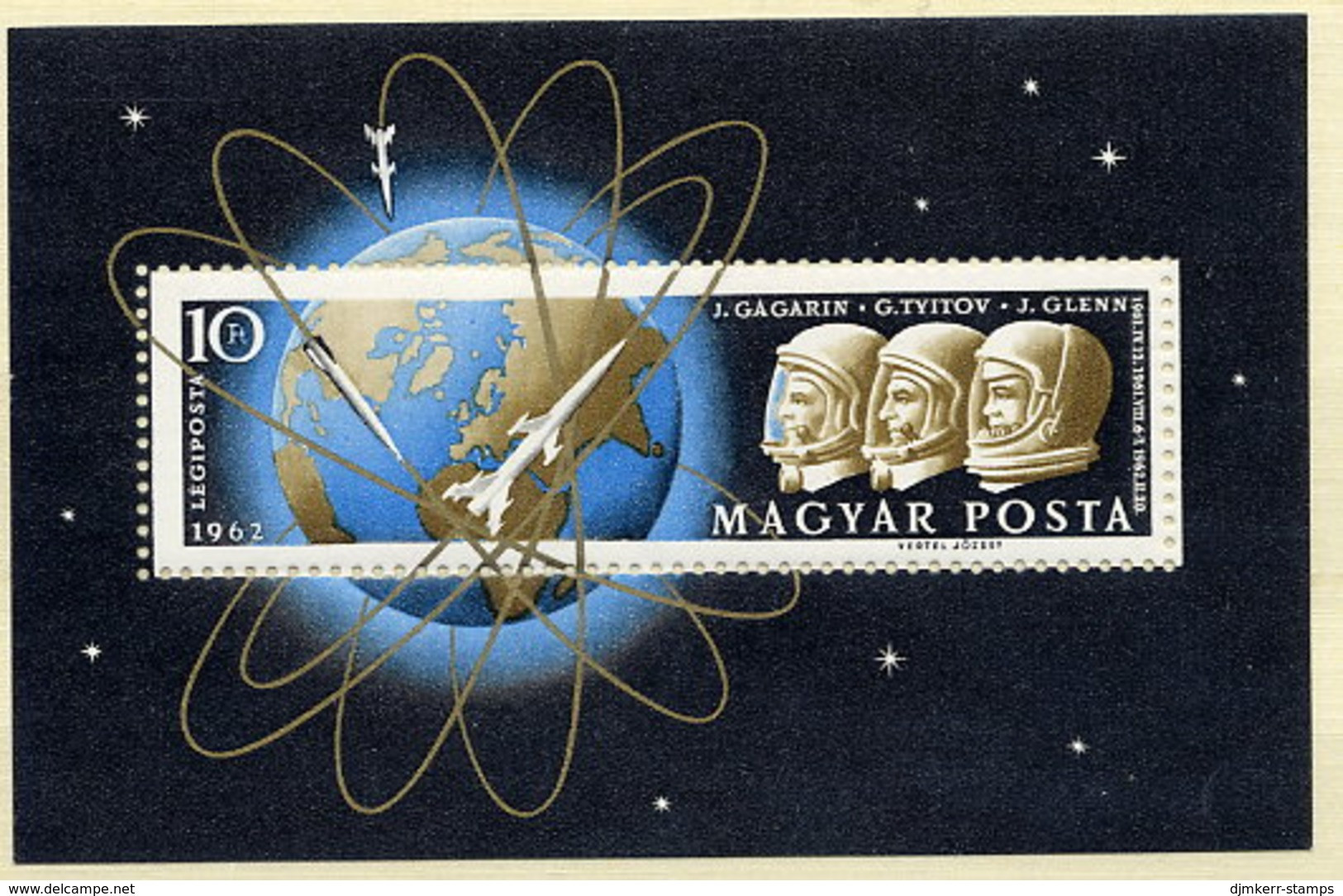 HUNGARY 1962 Space Flight  Block MNH / **.  Michel Block 33 - Blocks & Sheetlets