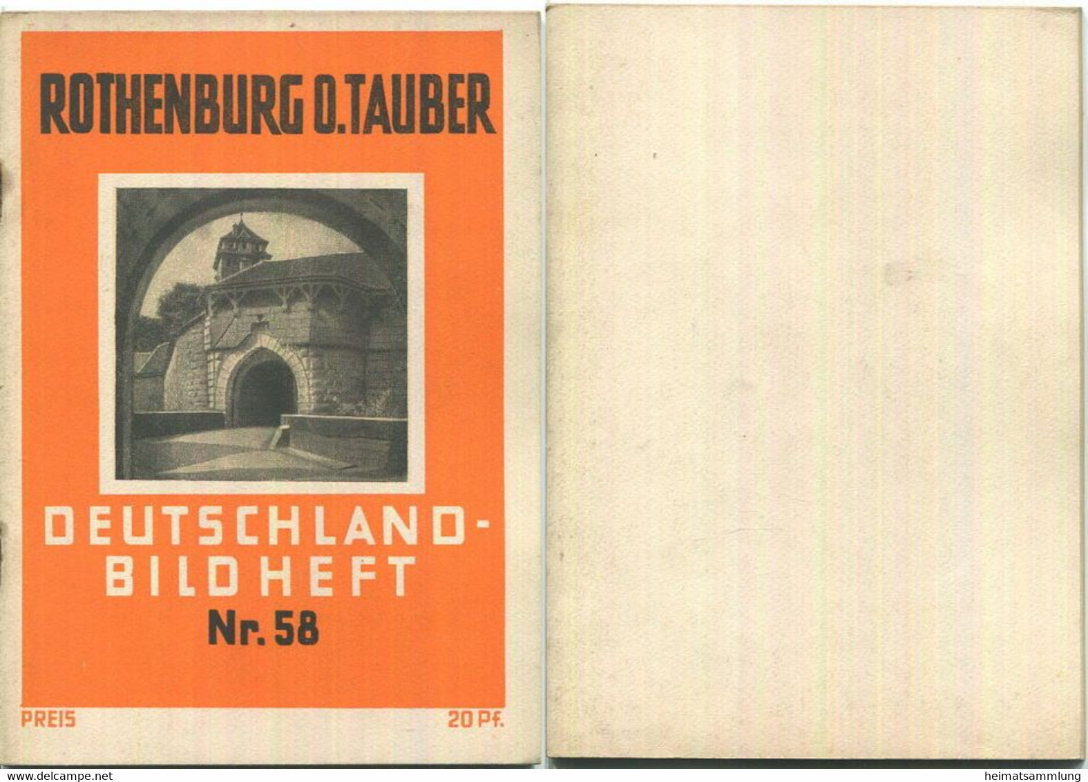 Nr. 58 Deutschland-Bildheft - Rothenburg O. Tauber - Otros & Sin Clasificación