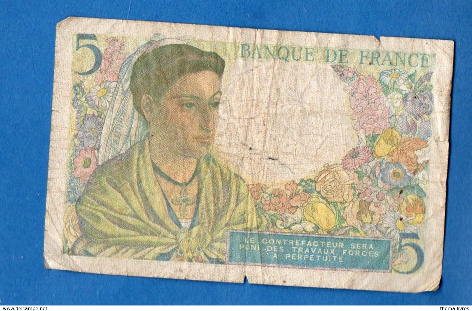 (France )  Billet Usagé  De  5f 1943  (PPP32865) - 5 F 1943-1947 ''Berger''