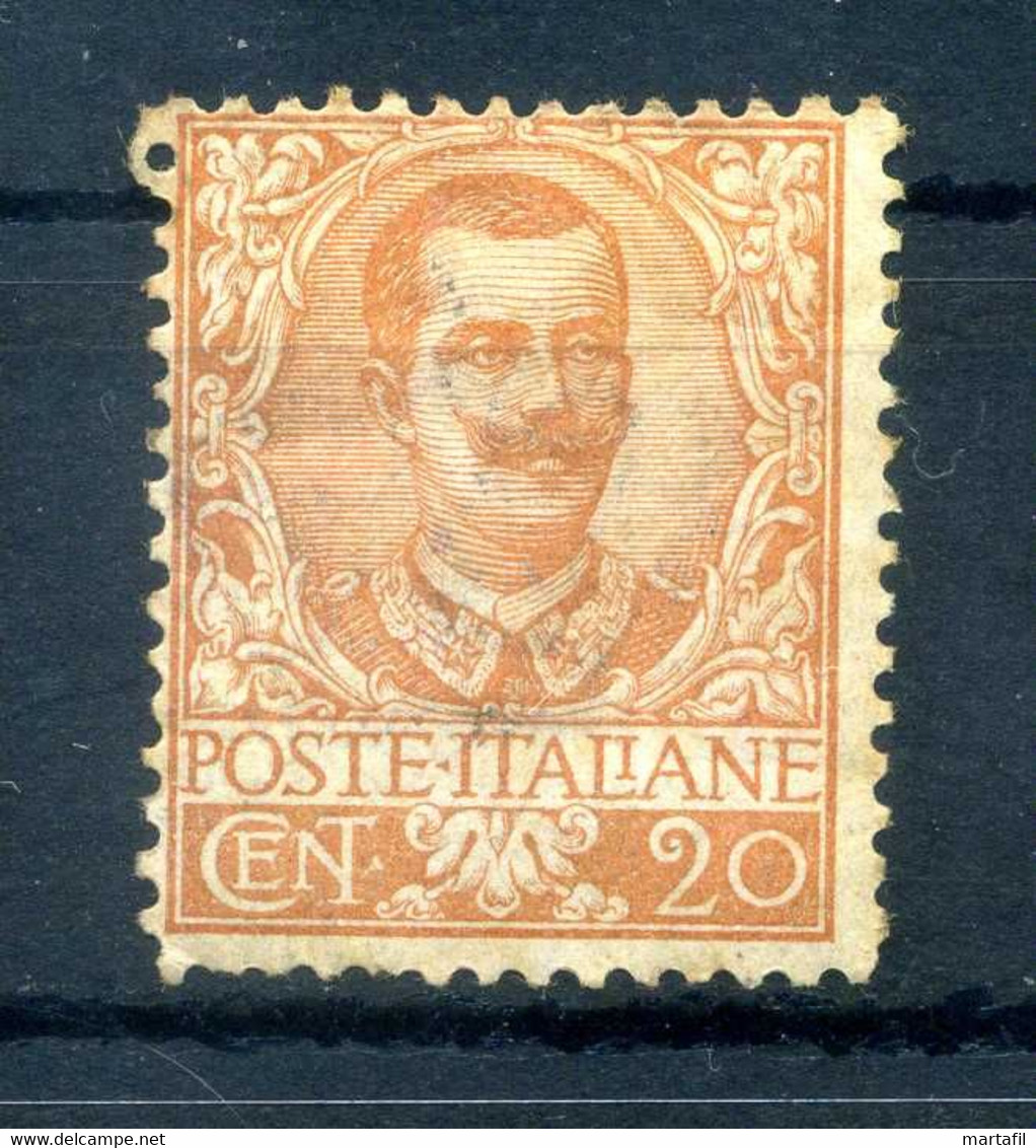 1901 REGNO "Floreale" N.72 * 20 Centesimi Arancio - Mint/hinged