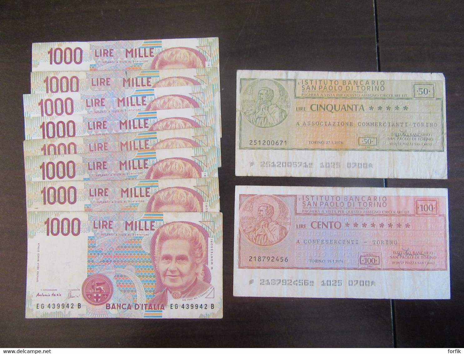 Italie / Italia - 10 Billets Dont 8 X 1000 Mille Lire - [ 9] Collections