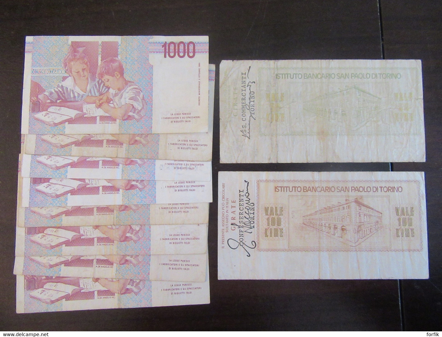 Italie / Italia - 10 Billets Dont 8 X 1000 Mille Lire - [ 9] Collections