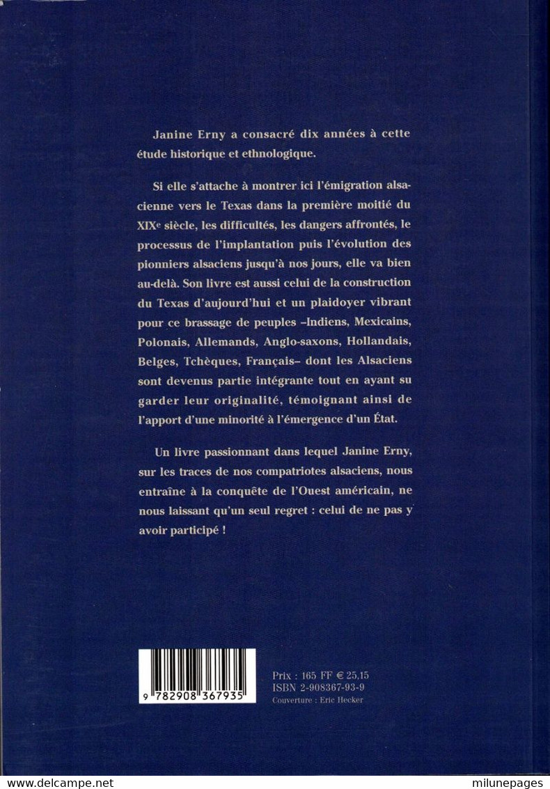 Et Parmi Les Pionniers Du Far West Il Y Avait Des ALSACIENS Par Janine Erny étude Historique Et Ethnologique - Alsace