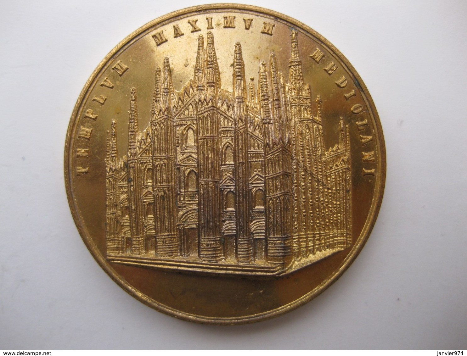 Médaille Cathédrale De Milan / Medaglia Duomo Di Milano 1886 - Otros & Sin Clasificación