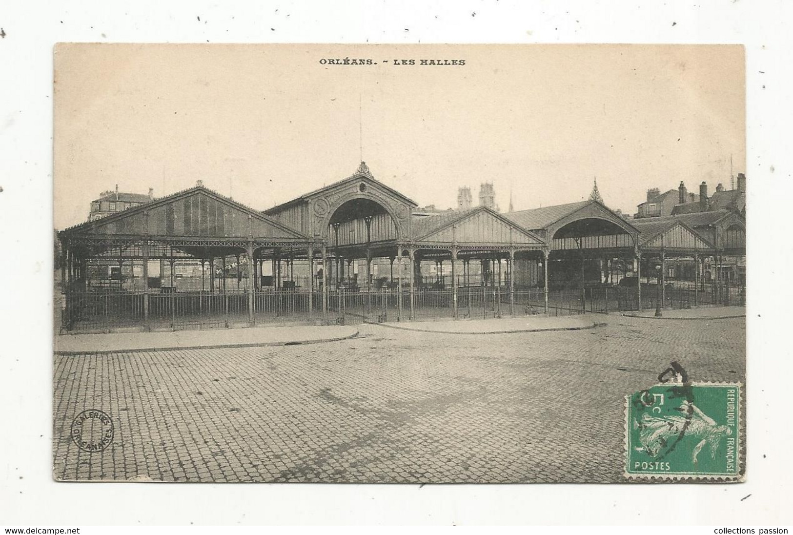 Cp , Commerce , Les Halles ,45 ,ORLEANS , Voyagée - Halles