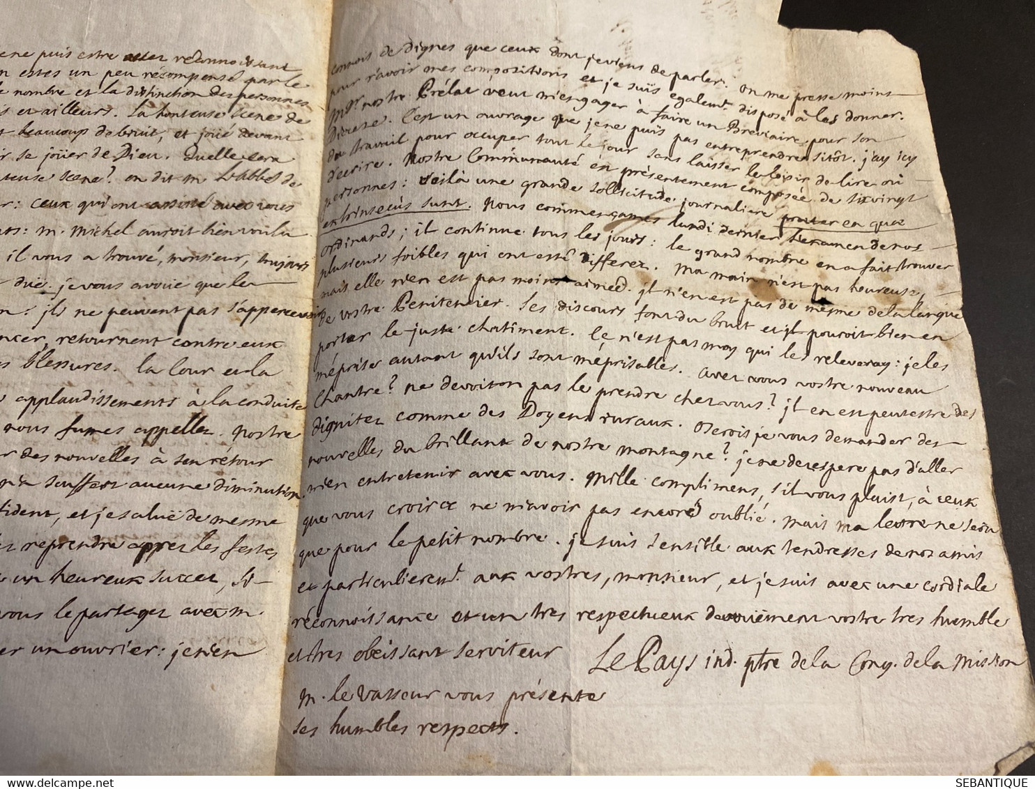 Lettre 1709 De Toul Pour Chanoine Galopin à La Cathédrale De Beauvais - 1701-1800: Precursors XVIII