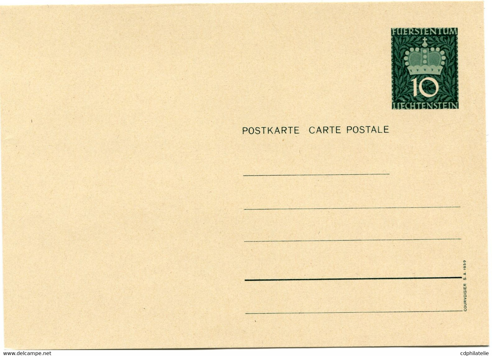 LIECHTENSTEIN ENTIER POSTAL NEUF - Stamped Stationery