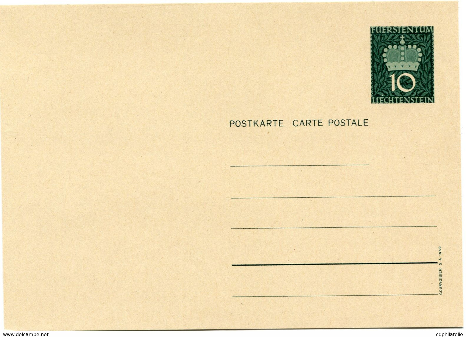 LIECHTENSTEIN ENTIER POSTAL NEUF - Interi Postali