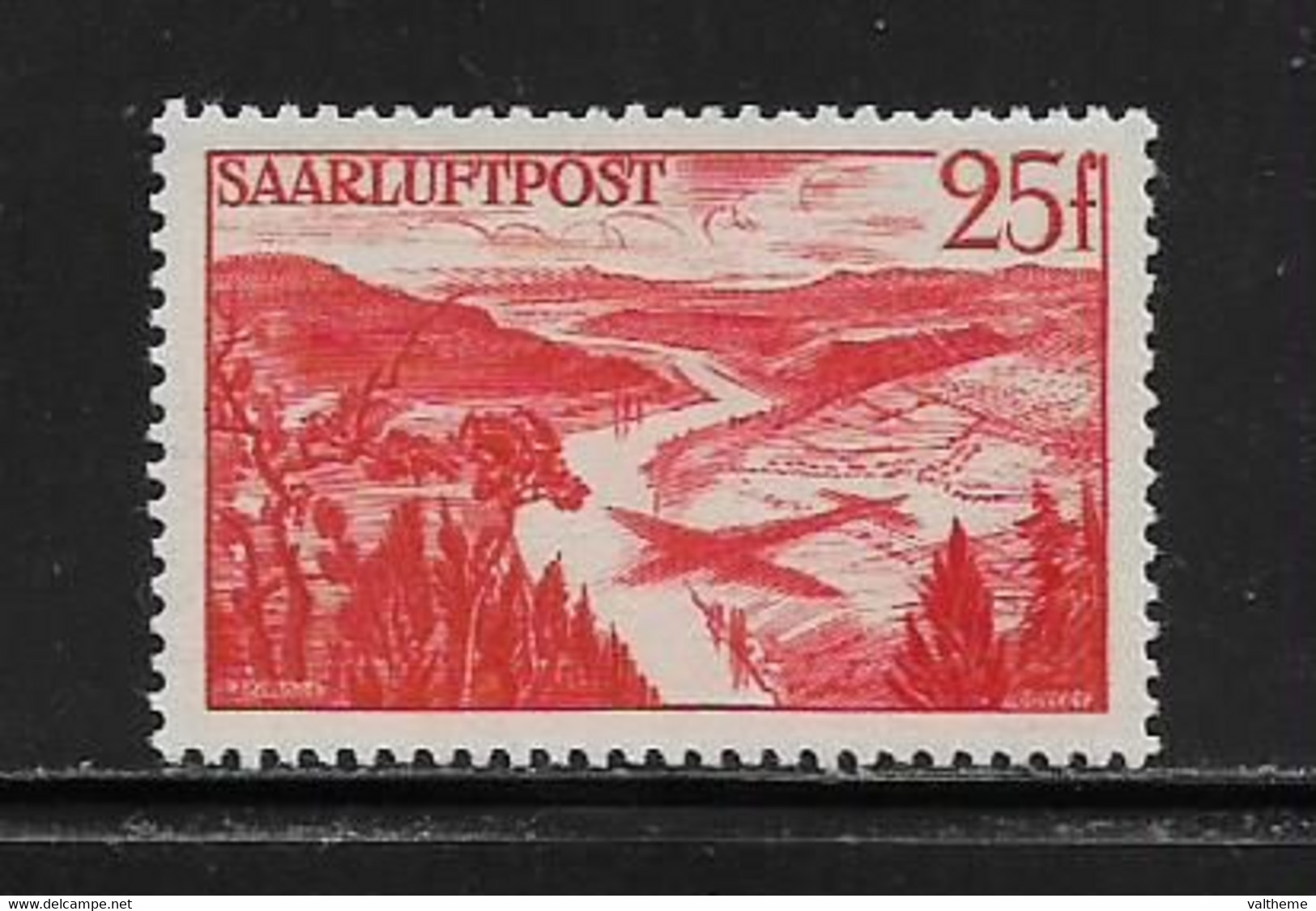 SARRE  ( EUSAR -  206 )  1948  N° YVERT ET TELLIER  N° 9   N* - Luftpost